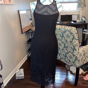 White House Black Market Black Sheaf Dress
